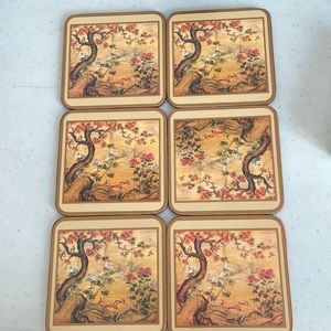 Acrylic English Life Coasters. (6) made in England.